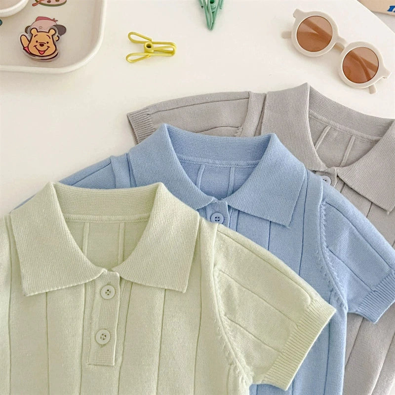 Maglioncino Polo Estivo a Costine per Bambino – Morbido, Elegante e Traspirante