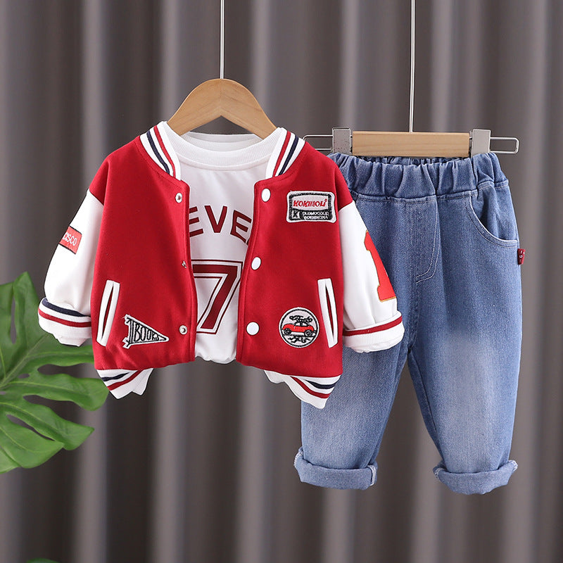 Completo Bimbo "Varsity Team"   Giacca College, T-shirt e Jeans