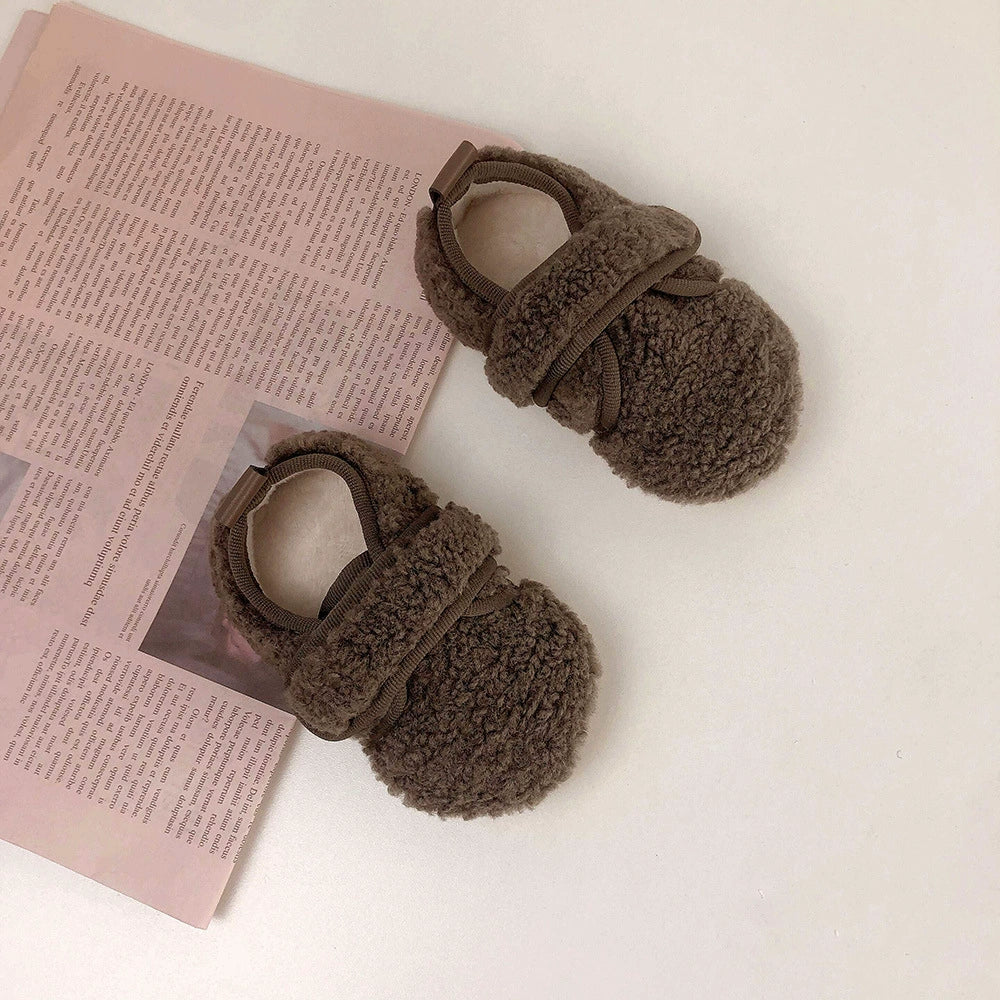 Scarpine Invernali Neonato in Peluche – Calde, Morbide e Antiscivolo