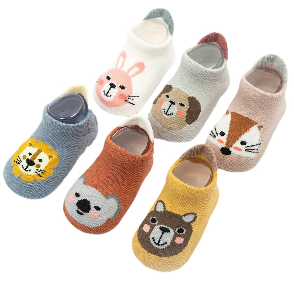 Set 6 Calzini Antiscivolo con Animali