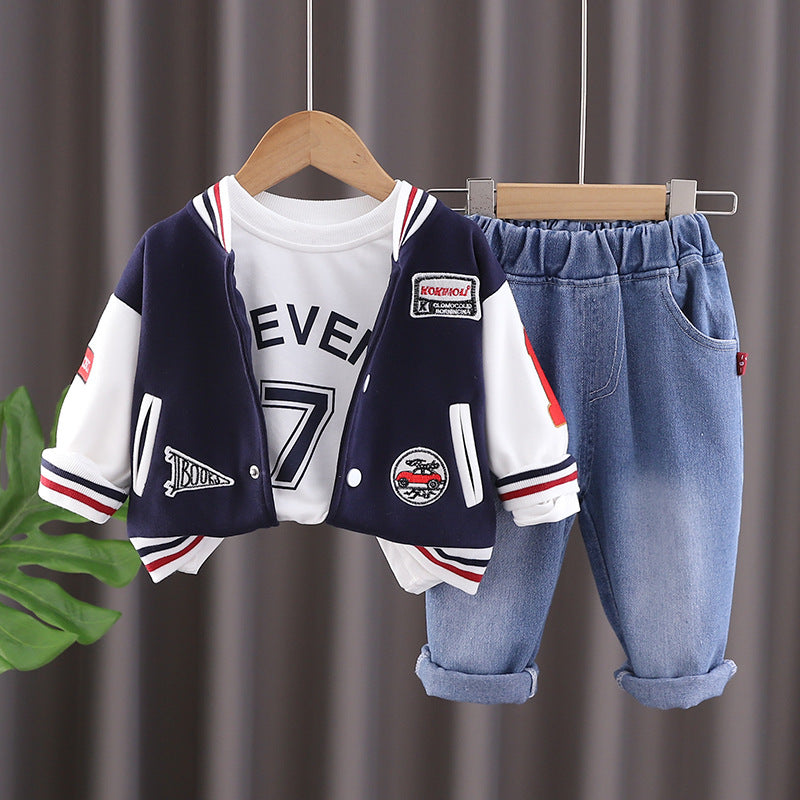 Completo Bimbo "Varsity Team"   Giacca College, T-shirt e Jeans