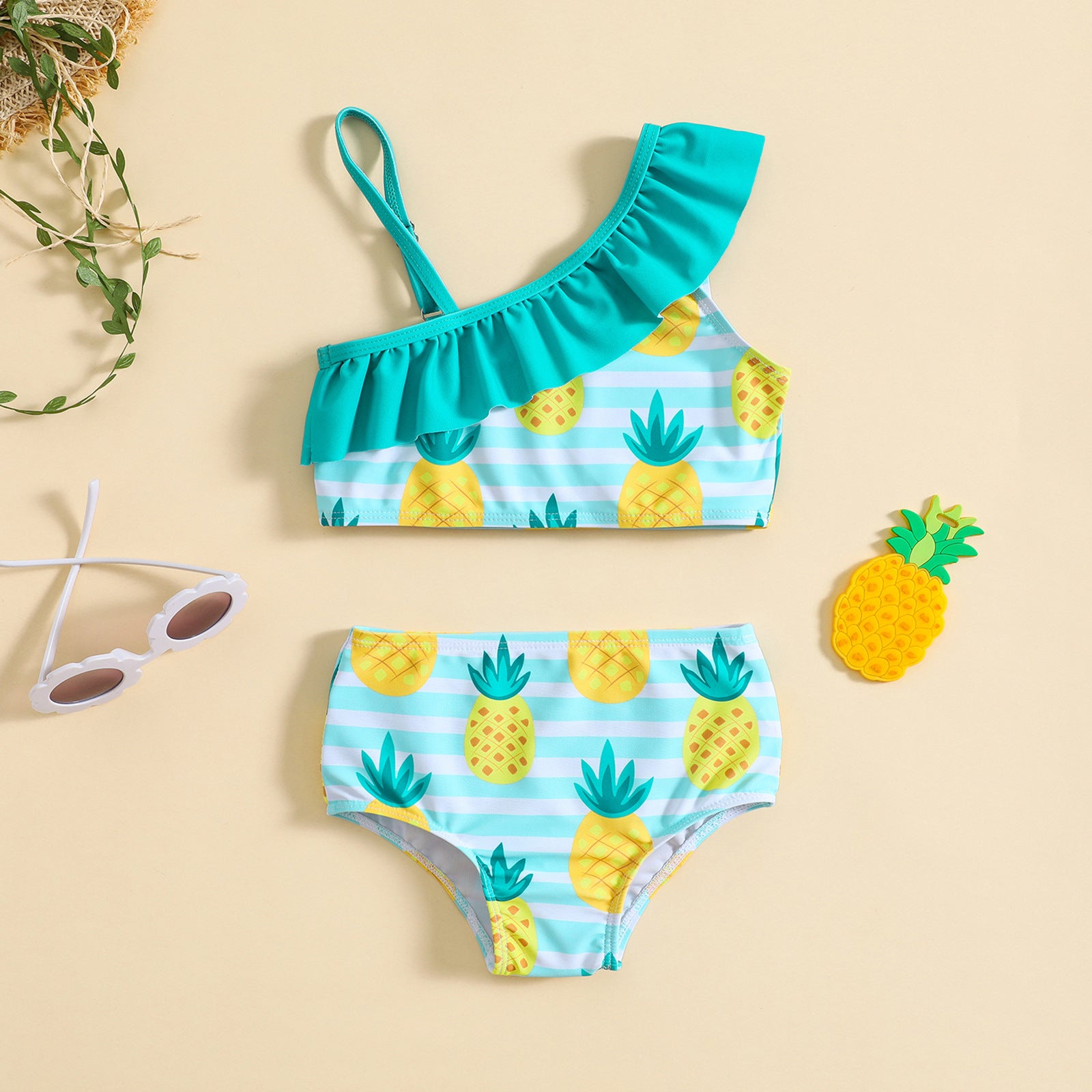 Costume bambina 2 pezzi   Fantasia Ananas