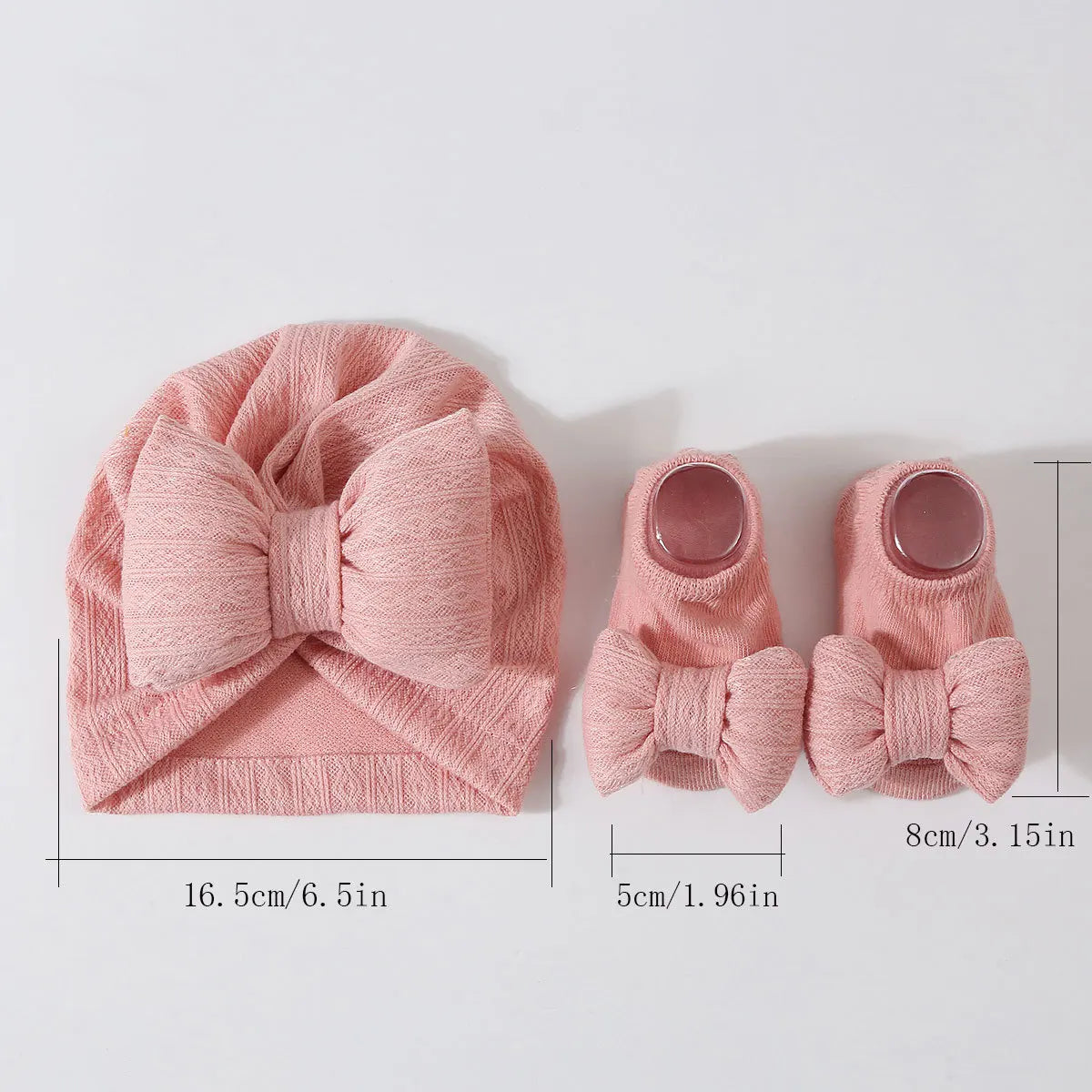 Turban pour fille avec chaussures de berceau avec nœud