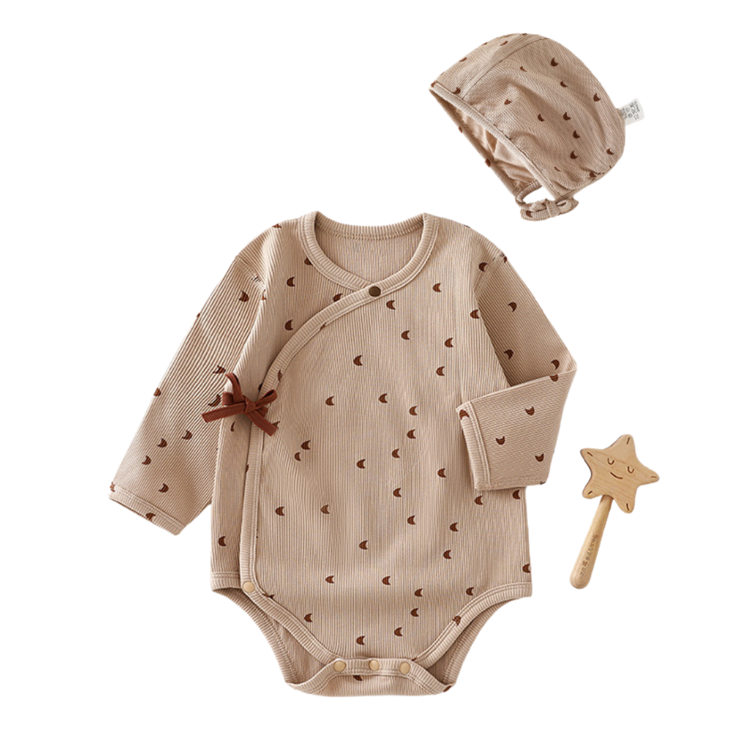 Body Neonato/a Manica Lunga  Fantasie Neutre in Cotone