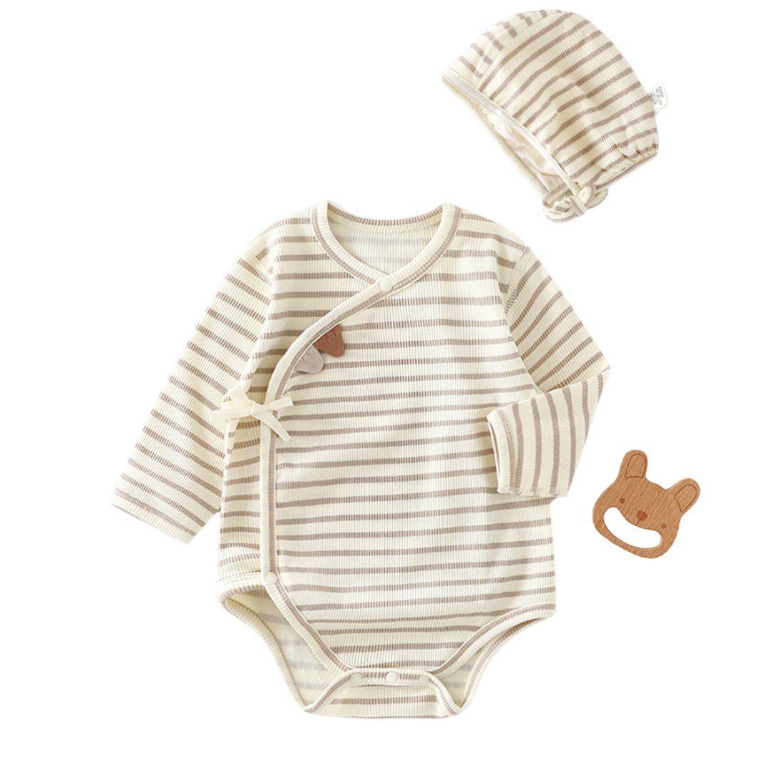 Body Neonato/a Manica Lunga  Fantasie Neutre in Cotone