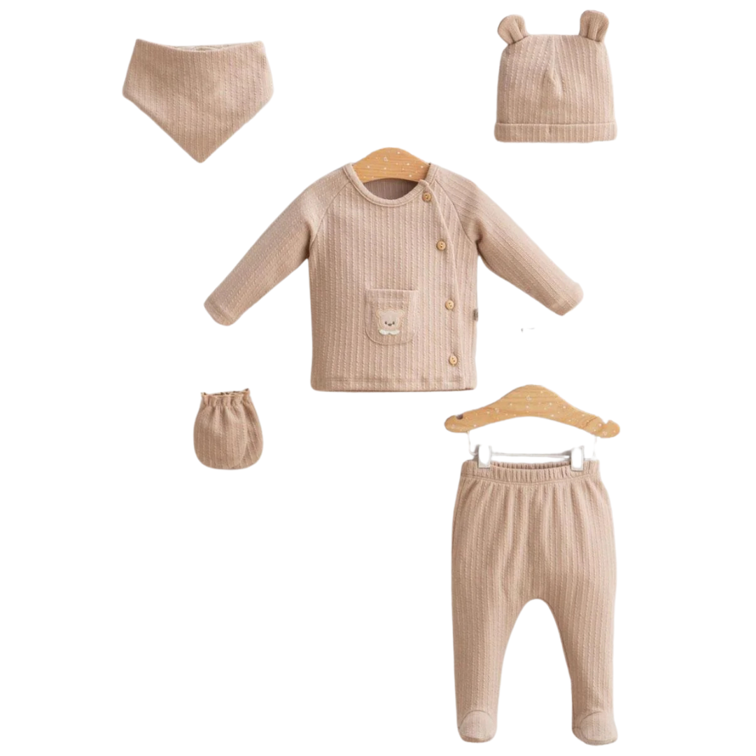 Ensemble d'hiver chaud en coton 0-3 mois