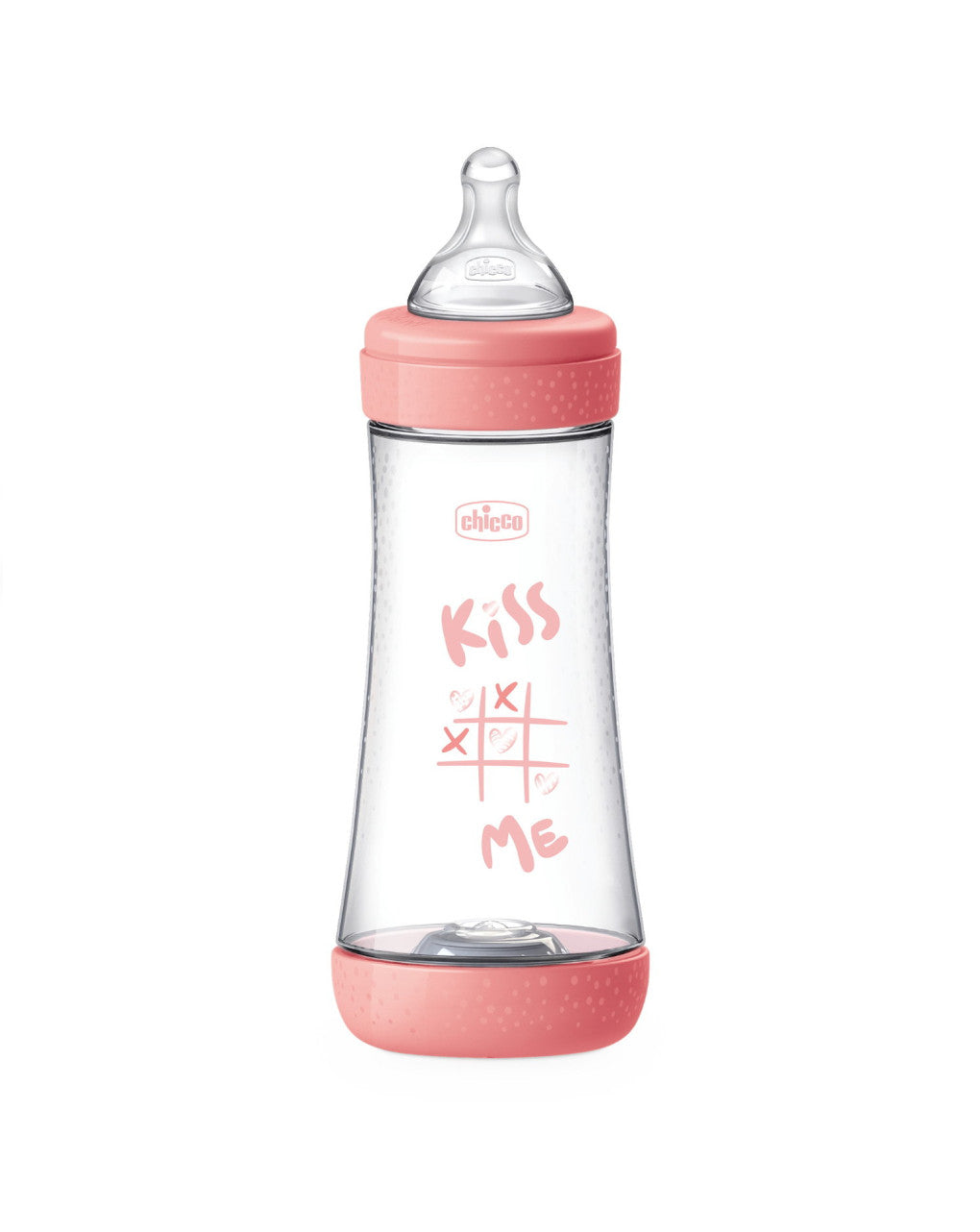 Biberon perfect 5 rosa 300ml in silicone 3 fori