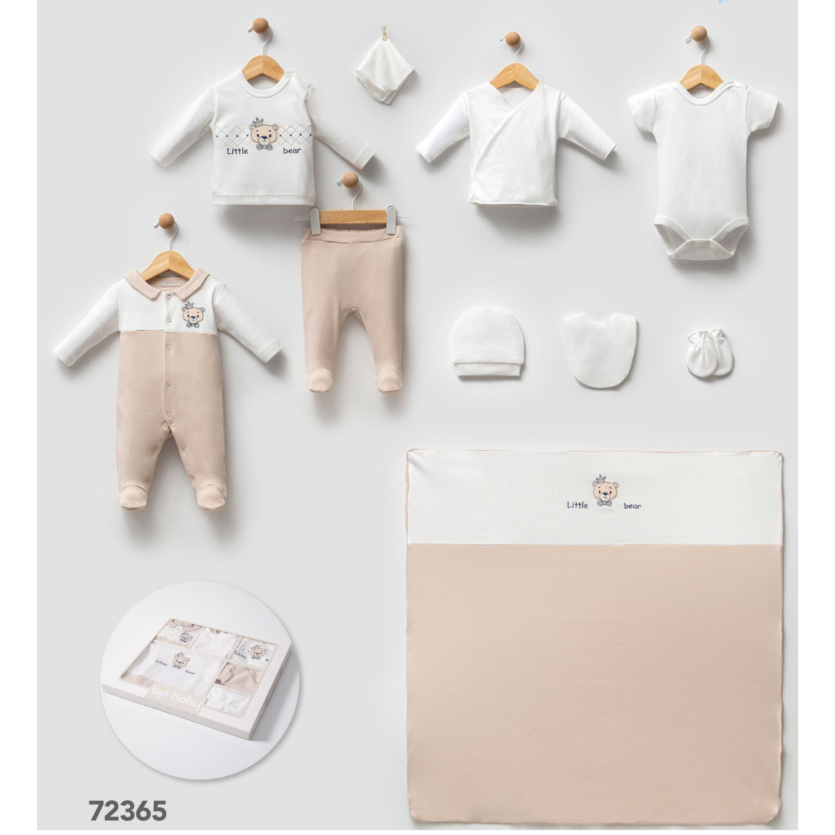 Set Corredino Neonato "Orsetto" in  Cotone - 10 Pezzi