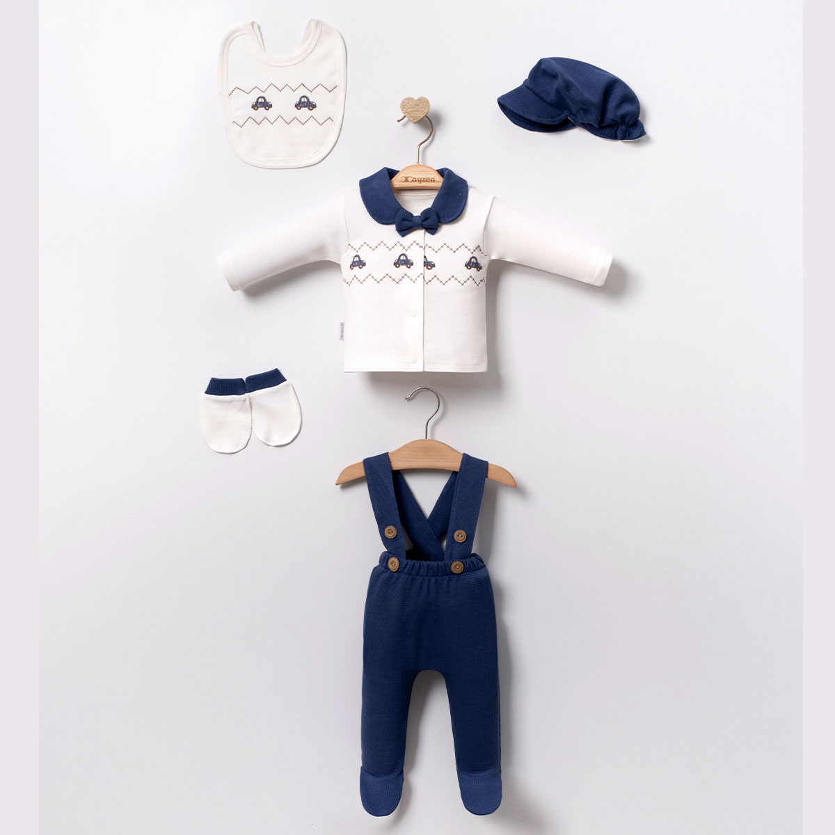 Set Neonato/ Bimbo 5 Pezzi in Cotone –  100% cotone