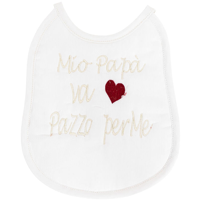 BAVETTA RICAMATA PAPA' VA PAZZO PER ME