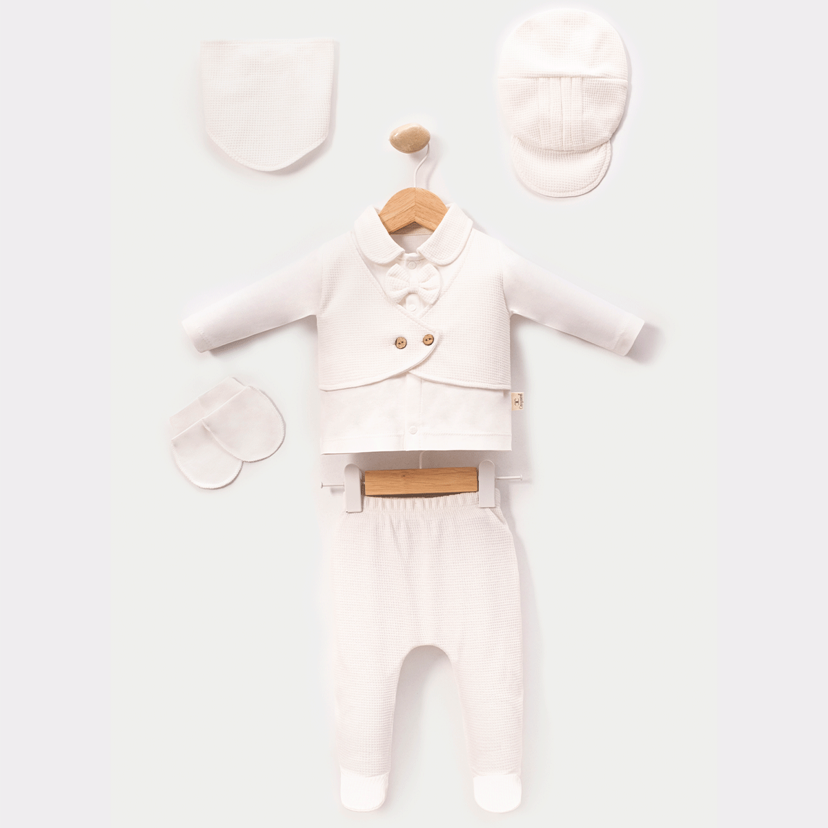 Set Neonato/ Bimbo Invernale Elegante In Caldo Cotone