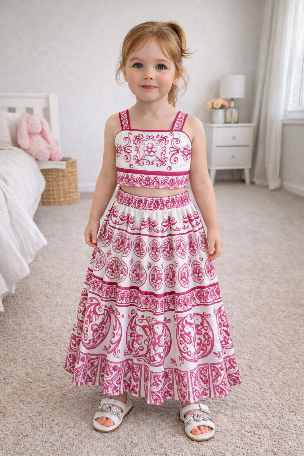 Completo Estivo Bimba Top + Gonna – "Mediterranean Breeze"