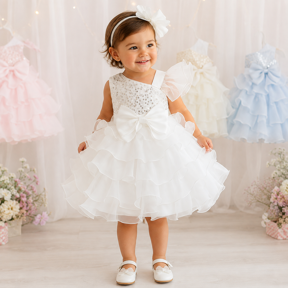 Vestito Elegante Vari Colori- Abito da Cerimonia per Bambine