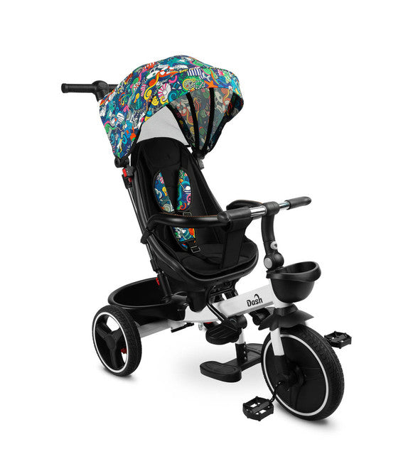 Triciclo Evolutivo 6 in 1 con Seduta Reclinabile e Tettuccio Estensibile