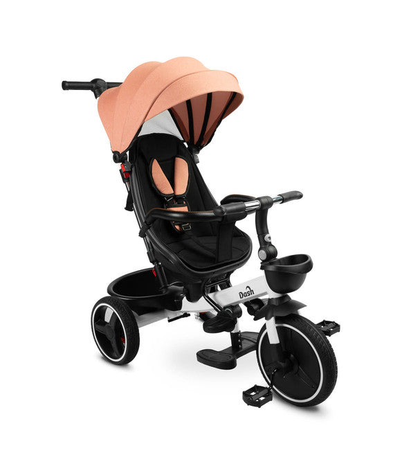 Triciclo Evolutivo 6 in 1 con Seduta Reclinabile e Tettuccio Estensibile