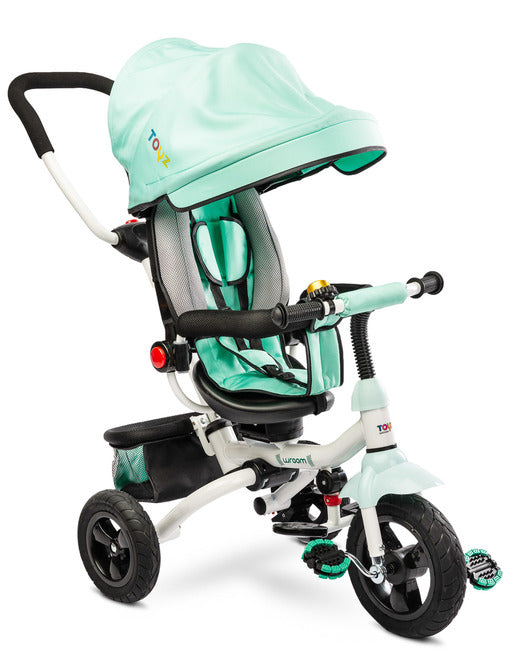 Triciclo Evolutivo 5 in 1 con Seduta Reclinabile e Maniglione Regolabile WROOM