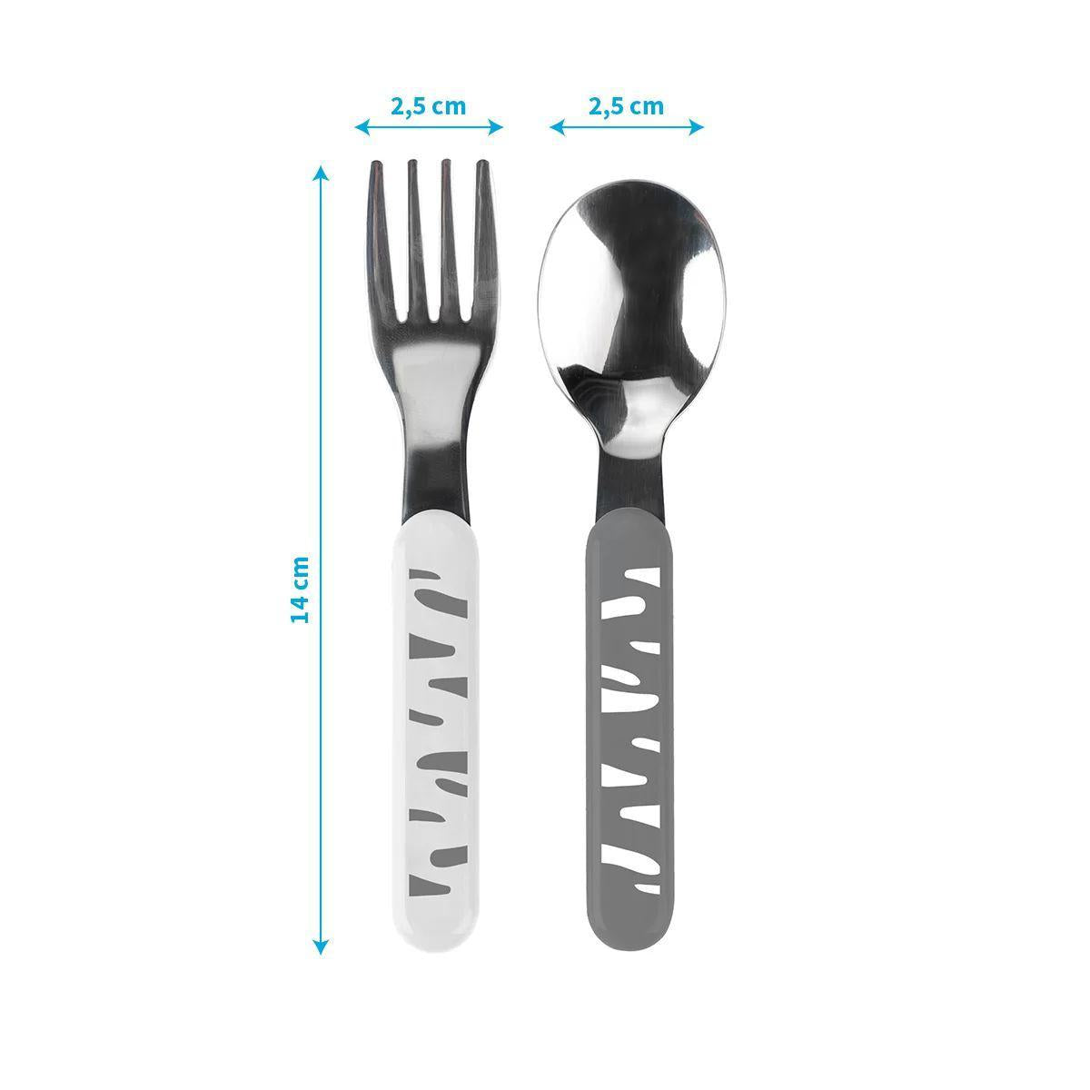 set posate in acciaio inox 12m+ colore neutro