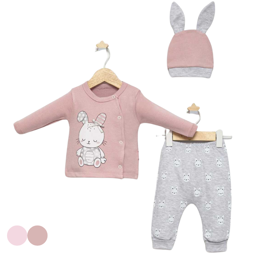 Set Neonata/ Bimba "Coniglietto Coccoloso" Cotone
